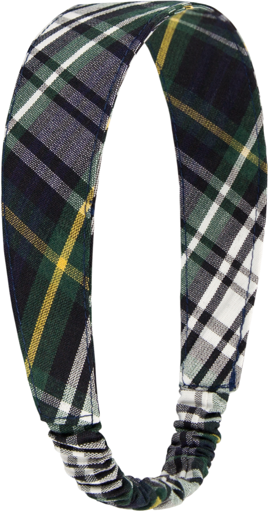 Carden Plaid Elastic Back Headband