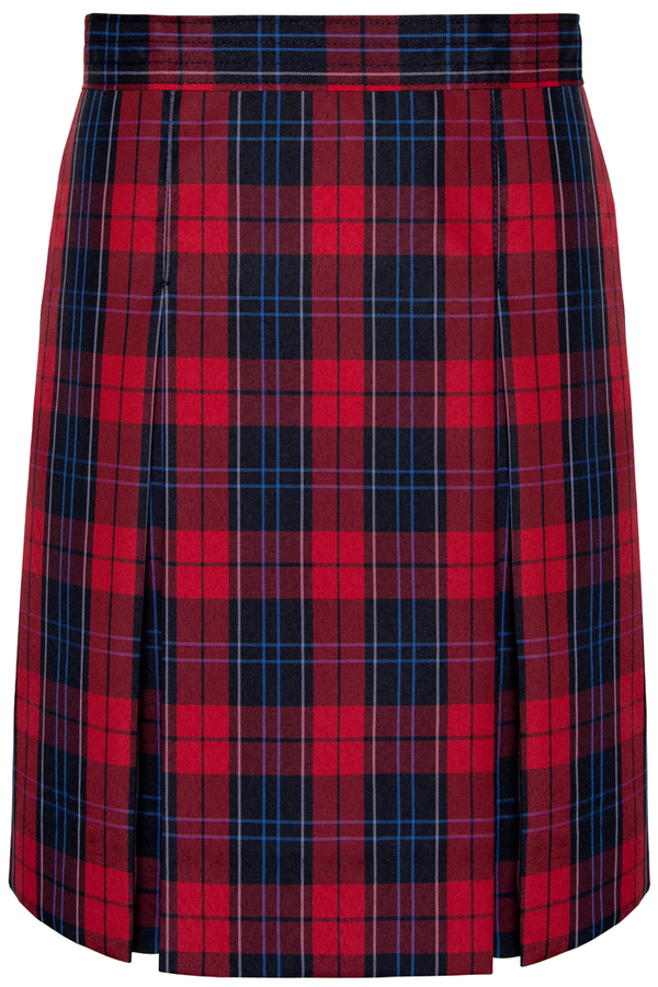 Woodland Plaid Stitched Down Kick Pleat Skirt - SALE