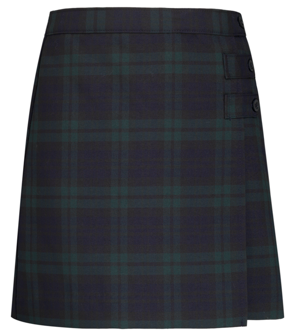 Double Tab Pleat Skort - Blackwatch Plaid