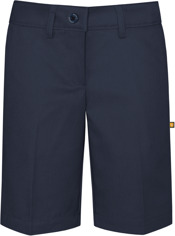 Irvington Girls Stretch Flat Front Shorts - Navy