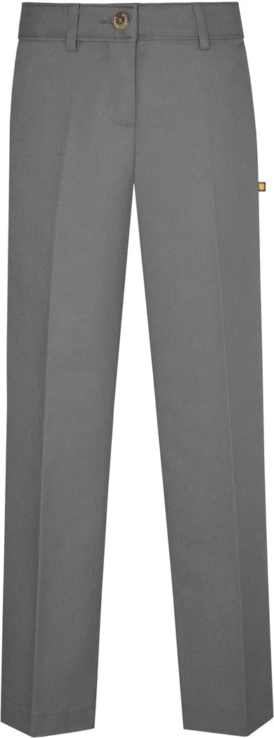 Irvington Girls Stretch Twill Flat Front Pants - Grey