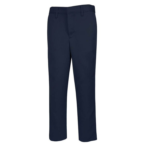 Mens Navy Performance Flat Front Pants