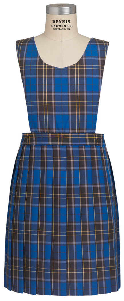 Bib Front Knife Pleat Jumper - Mayfair Plaid