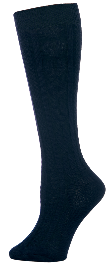 Dark Navy Cable Knit Knee-High Socks 3 Pack