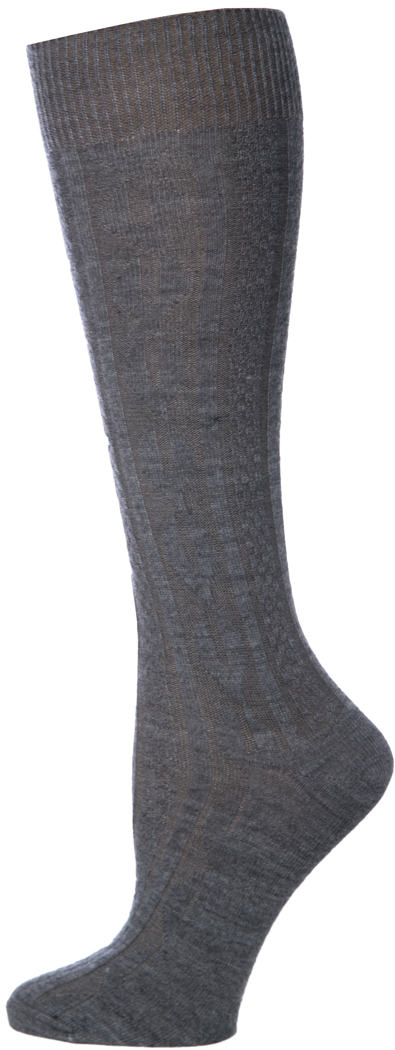 Heather Grey Cable Knit Knee-High Socks 3 Pack