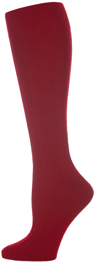 Red Cable Knit Knee-High Socks 3 Pack