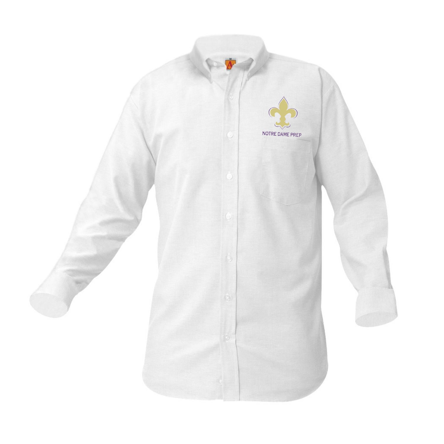 Notre Dame Male Oxford Long Sleeve M / White