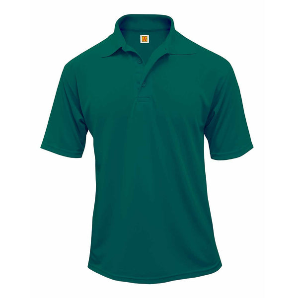 Unisex Green Performance Dry Fit Short Sleeve Polo