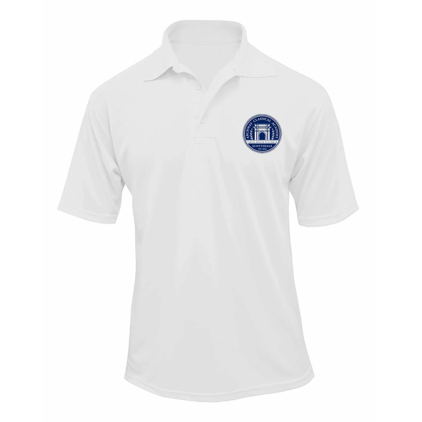 Archway Scottsdale White Unisex Performance Dry Fit Short Sleeve Polo