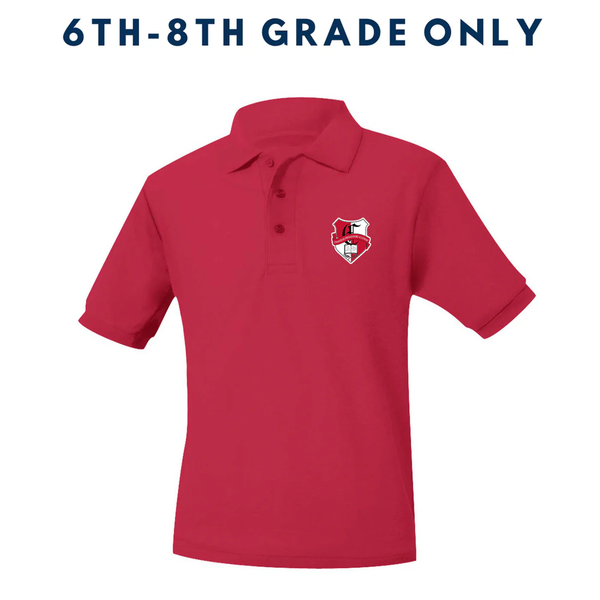 Chandler Prep Academy 6-8 Unisex Pique Short Sleeve Polo