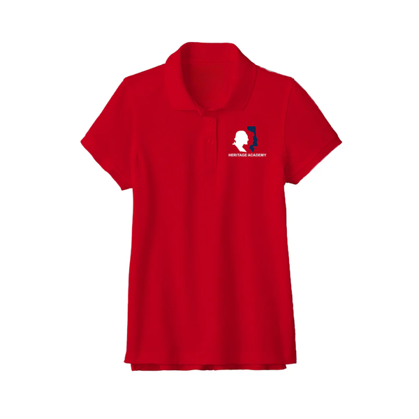 Heritage Academy Girls Pique Tech Polo