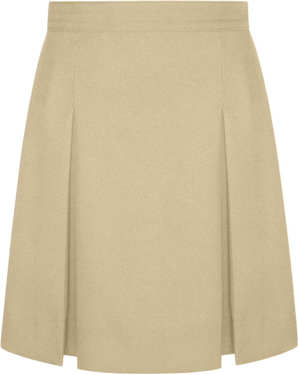 Regular Khaki 2 Kick Pleat Skirt