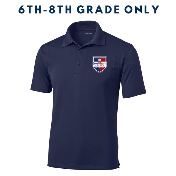 Anthem Prep 6-8 Unisex Lightweight Performance Dry Fit Polo