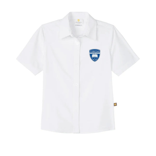 Veritas Prep Feminine Fit Short Sleeve Oxford Shirt