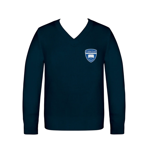 Veritas Prep Long Sleeve V-Neck Pullover Sweater