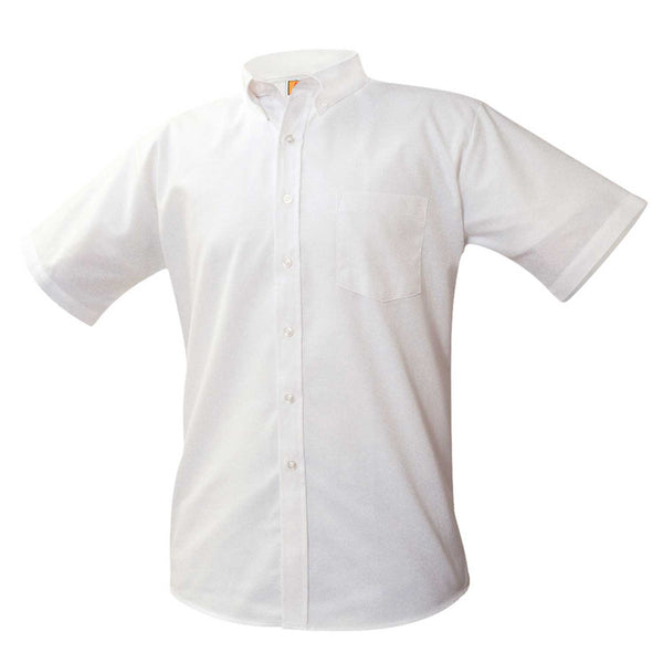 White Male Oxford Short Sleeve