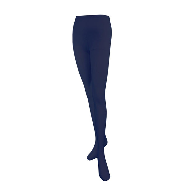 Girls Navy Flat Knit Tights - Single Pack