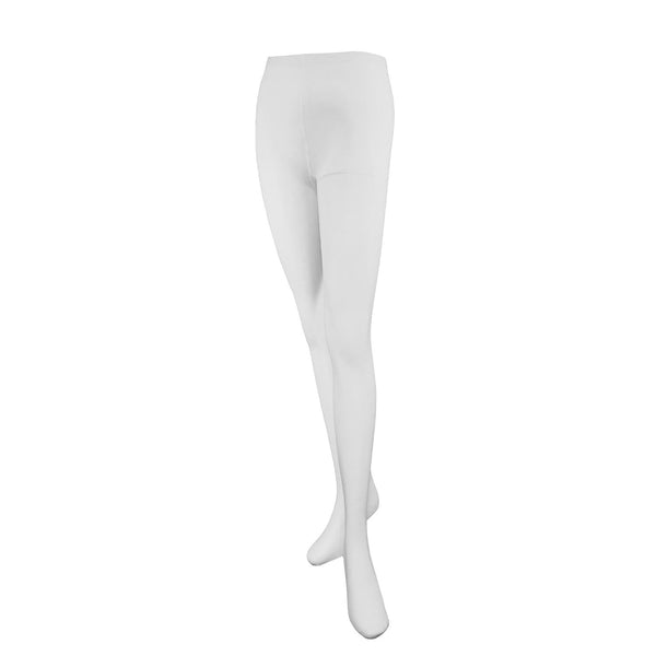Girls White Flat Knit Tights - Single Pack