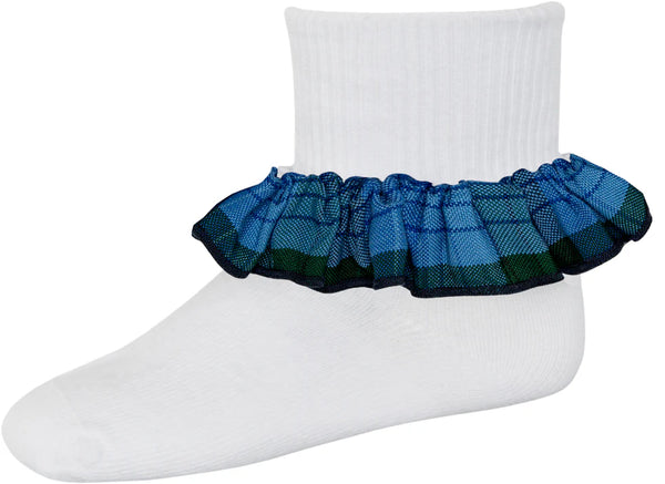 Plaid 46 Ruffle Socks