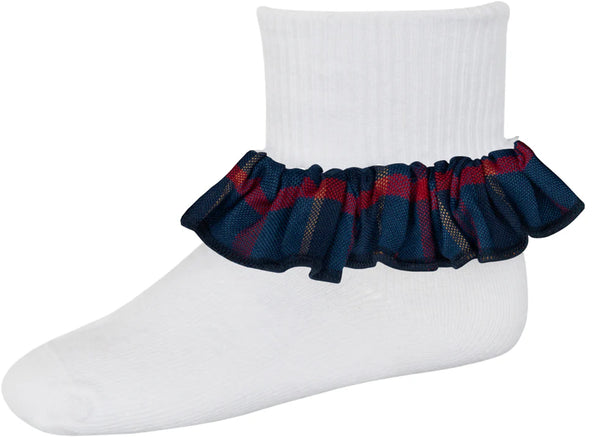 Plaid 93 Ruffle Socks
