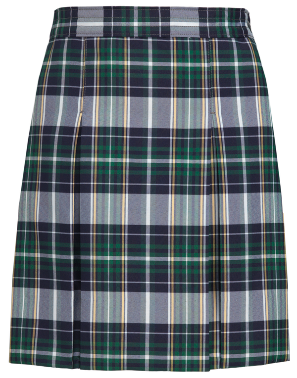 Christopher Plaid Stitched Down Kick Pleat Skirt