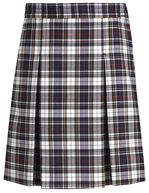 Kick Pleat Plaid Skirt - Plaid PLD8B