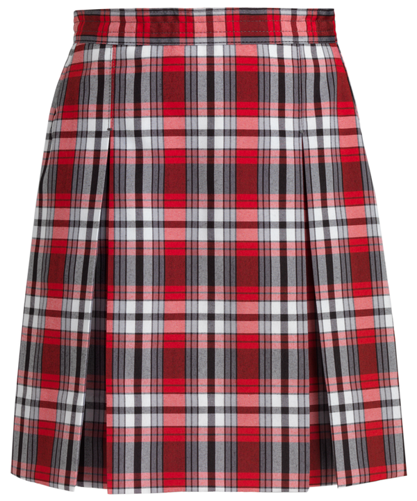 Stitched Down Kick Pleat Skirt - McDonald Plaid