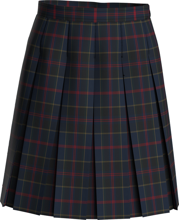 Wilson Plaid Stitched Down Box Pleat Skirt