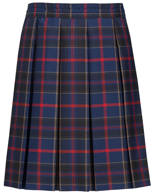 Wilson Plaid Hipstitch Box Pleat Skirt