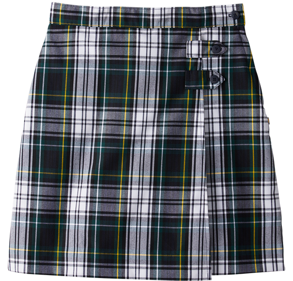Carden Plaid Double Tab Pleat Skort