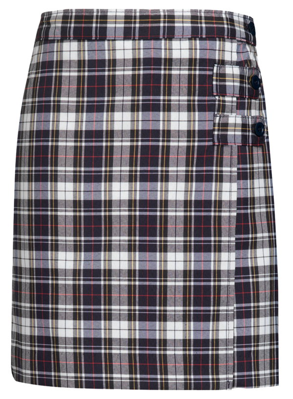 Marymount Plaid Double Tab Pleat Skort
