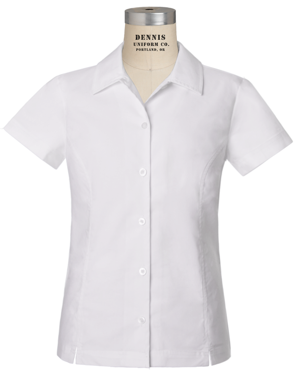 Veritas Prep Short Sleeve Convertible Collar Taylor Blouse - FINAL SALE