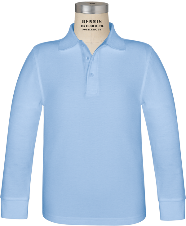 Long Sleeve Pique Polo