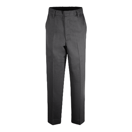 Mens Black Performance Flat Front Pants