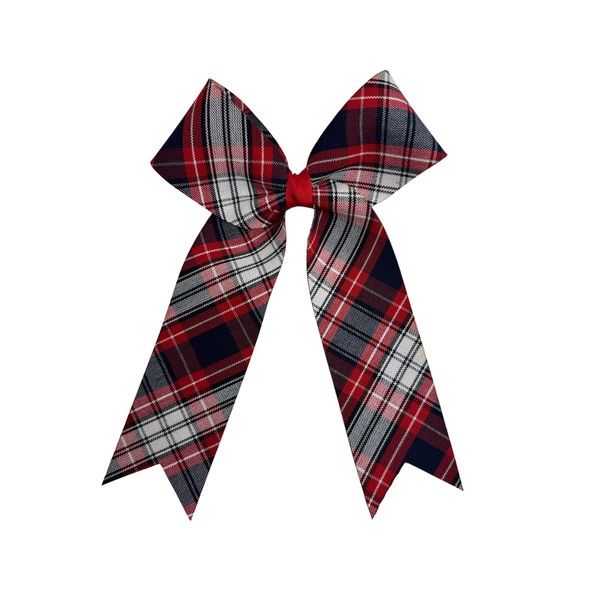 Plaid 72 Large Bow with Tails
