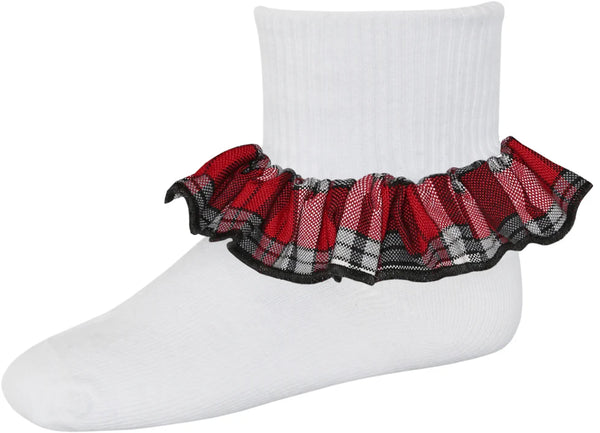 Plaid 69 Ruffle Socks