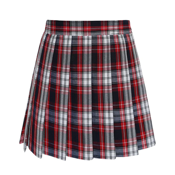 PLD72 Knife Pleat Plaid Skirt