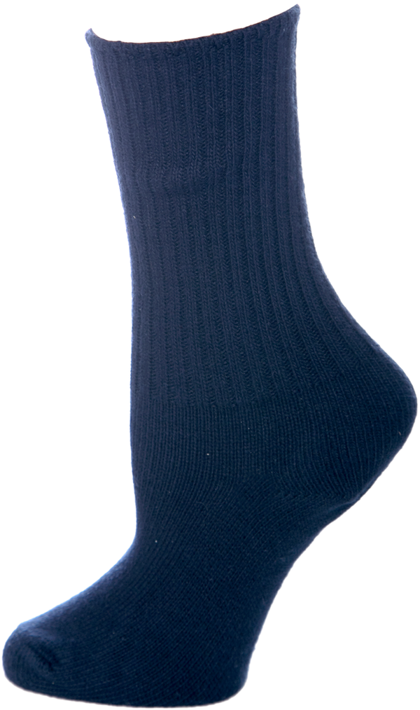 Dark Navy Ribbed Crew Socks - 3 Pack