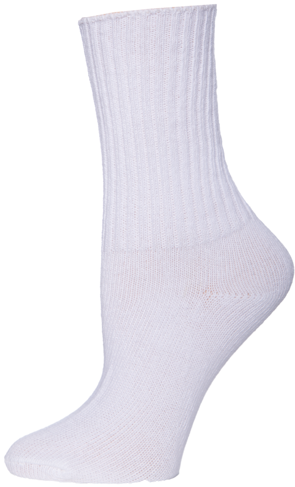 White Ribbed Crew Socks - 3 Pack