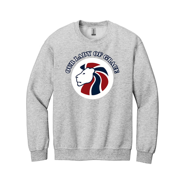 Our Lady Of Grace Grey Crew Neck Fleece Sweatshirt