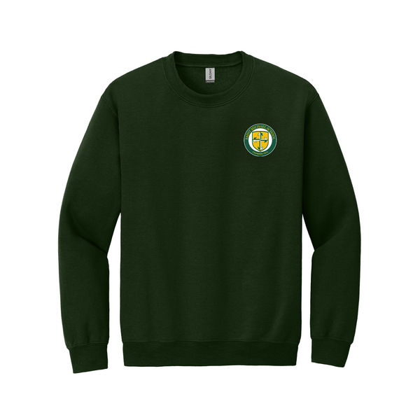 St. Michael Green Crew Neck Fleece Sweatshirt