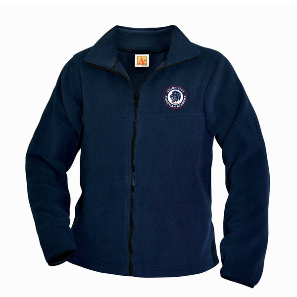 Union City Unisex Navy Polar Fleece Full Zip Jacket
