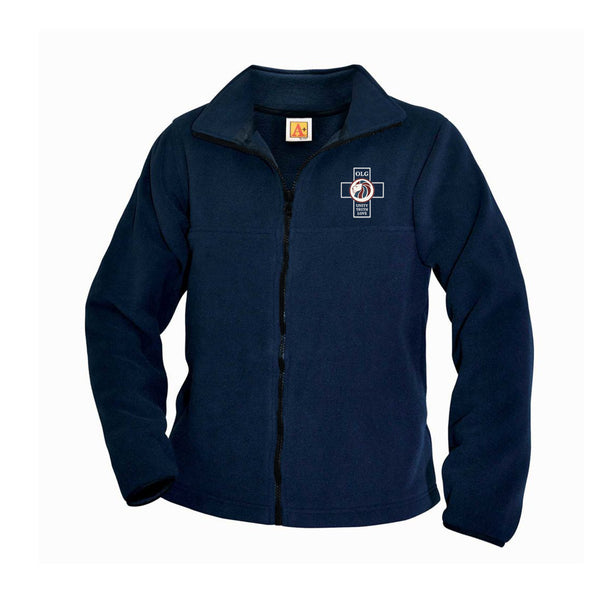 Our Lady of Grace Unisex Navy Polar Fleece Full Zip Jacket
