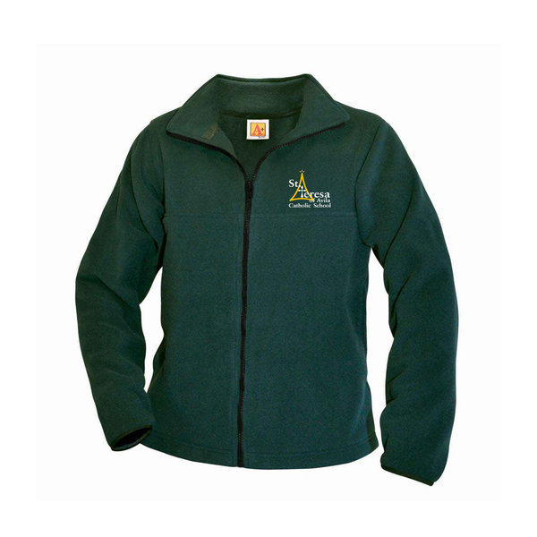 St. Teresa of Avila Unisex Green Polar Fleece Full Zip Jacket K-5