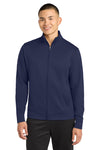 Unisex Navy Full Zip Athletic Lightweight Jacket Essential