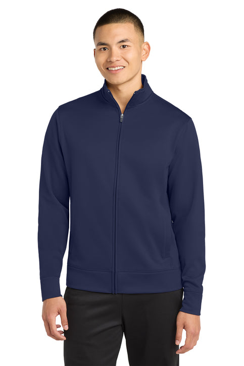 Unisex Navy Full Zip Athletic Lightweight Jacket Essential