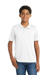 Unisex White Performance Dry Fit Polo Essential