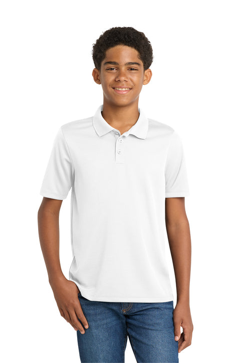 Unisex White Performance Dry Fit Polo Essential