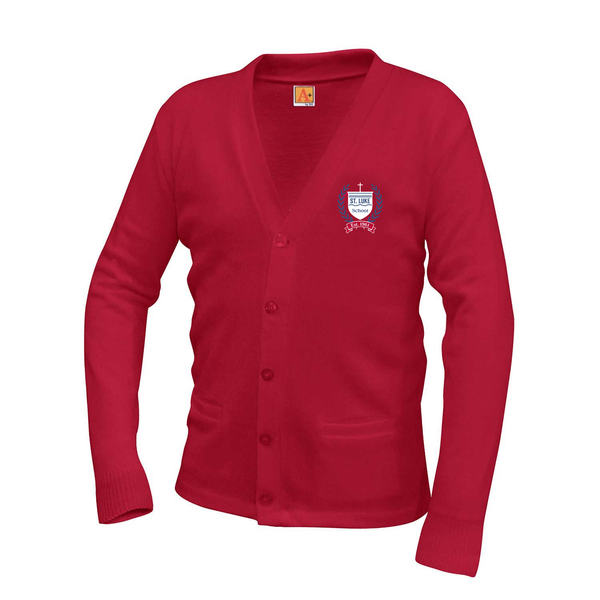 St. Luke Girls V Neck Cardigan