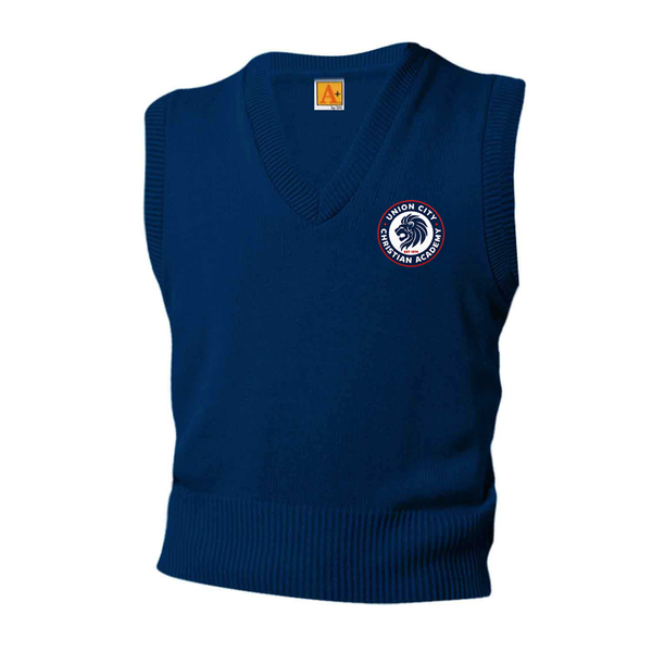 Union City Navy Unisex V Neck Pullover Vest